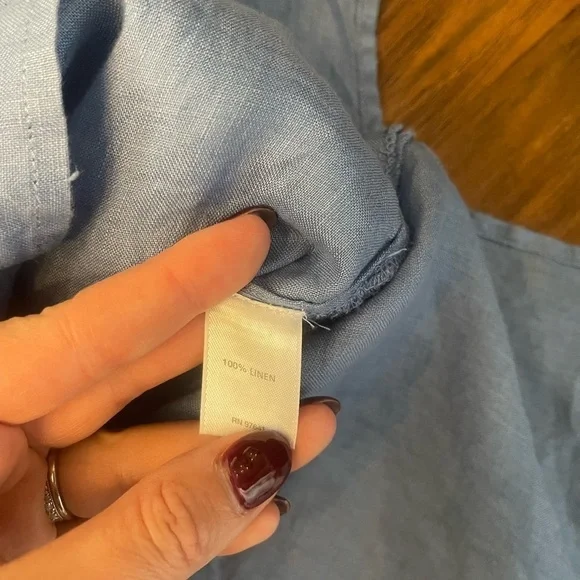 J. Jill Love Linen Essential Shirt Size L Petite - Picture 4 of 5